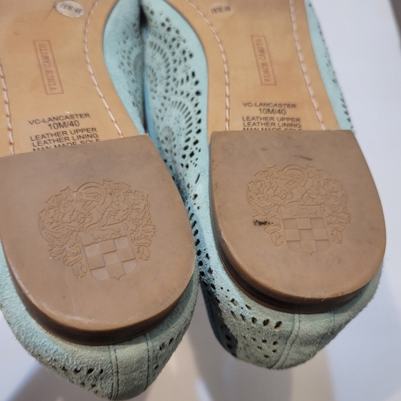 Vince Camuto Lancaster turquoise leather eyelet flats size 10M - Picture 6 of 9